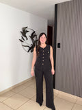 Elegant Black vest and pant set