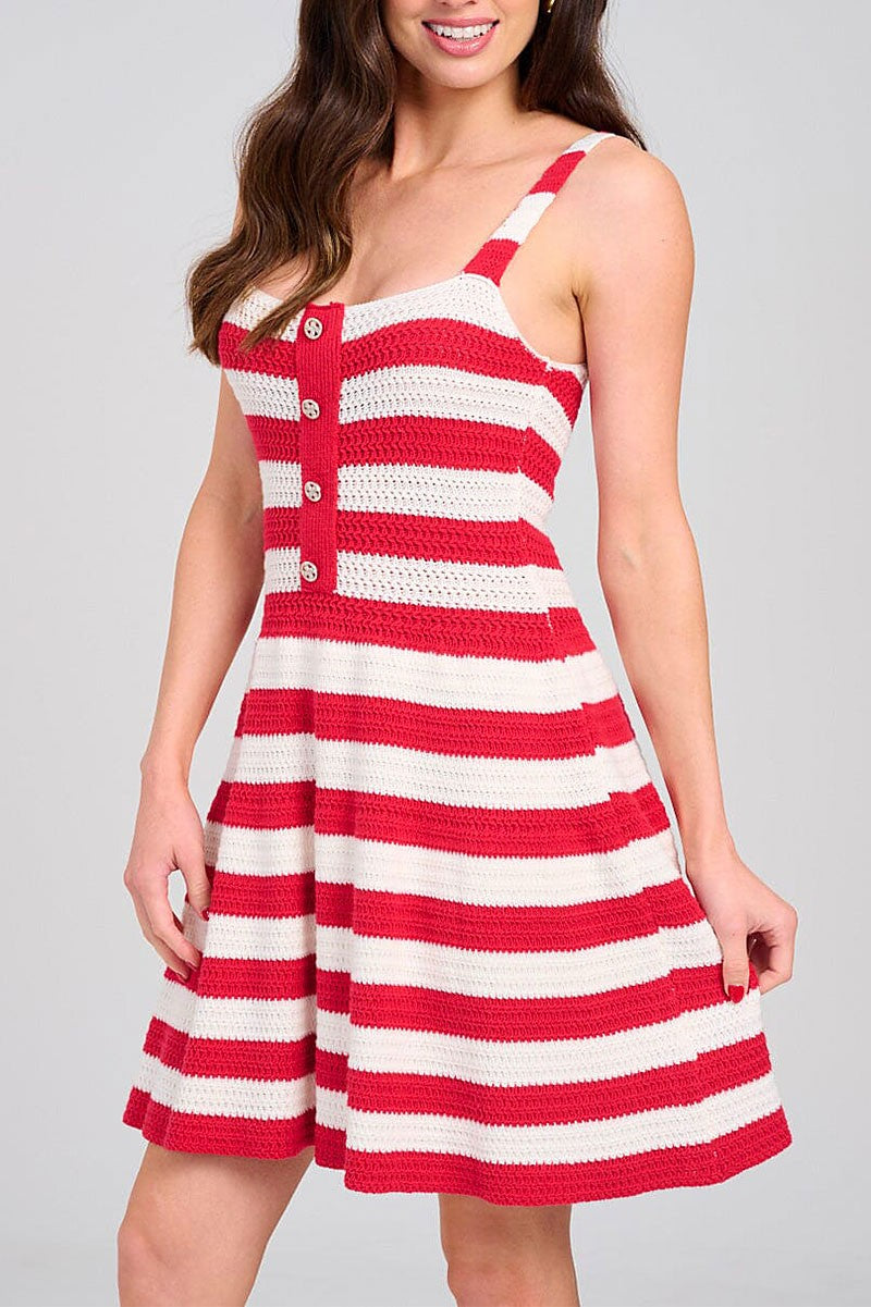 Red Crochet dress