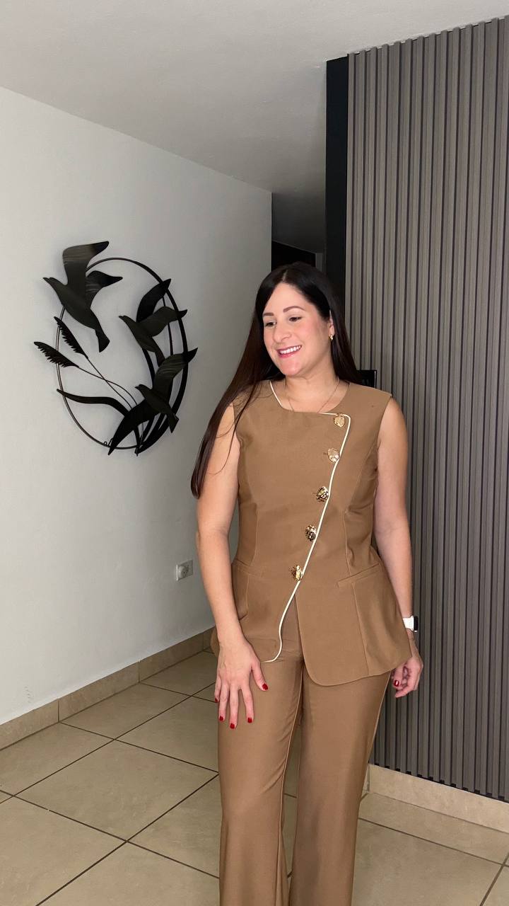 Khaki Vest + Pant Set