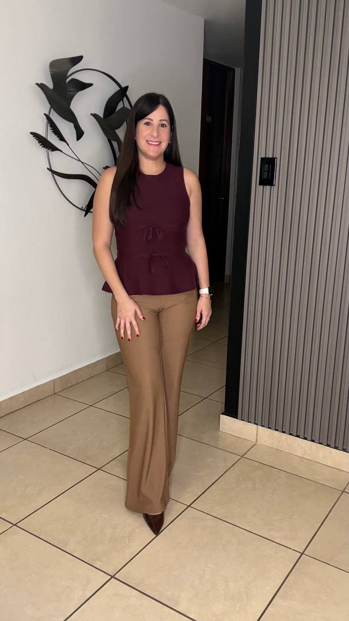 Round Neck Bow Tie Peplum Top